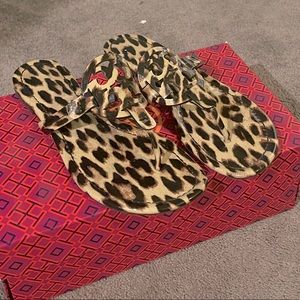 Tory Burch Miller Sandals Leopard print size 8.5